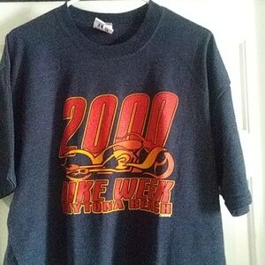Wilson brand Blue 2000 daytona beach bike week tshirt L